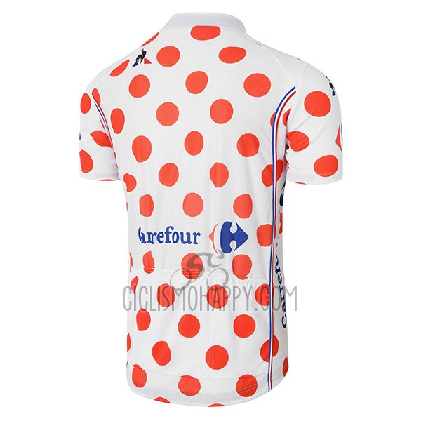 Tour de France Cycling Jersey Bib Short 2017 Men Short Sleeve White and Red